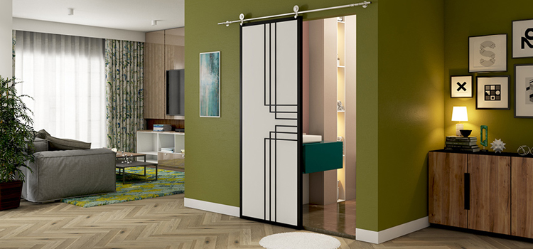 sliding bathroom door installation in Fort Myers